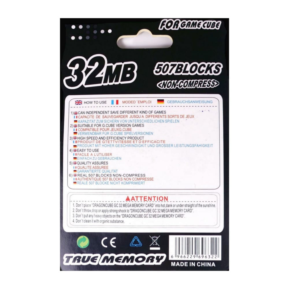 Nintendo Gc: Memory Card (32Mb) (Black)