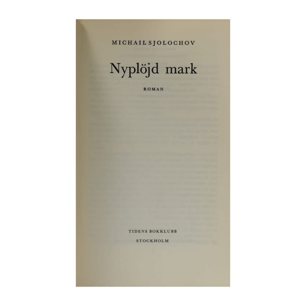 Michail Solochov: Nyplöjd Mark