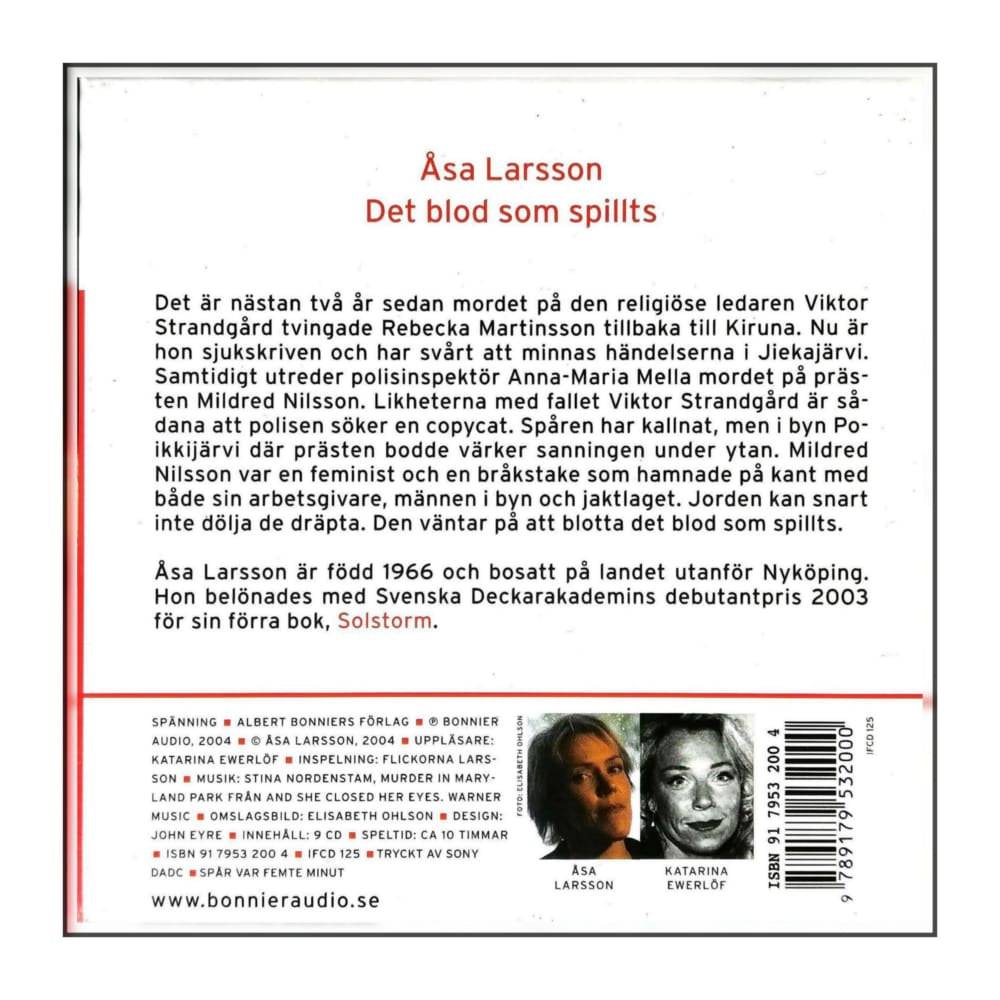 Åsa Larsson: Det Blod Som Spillts