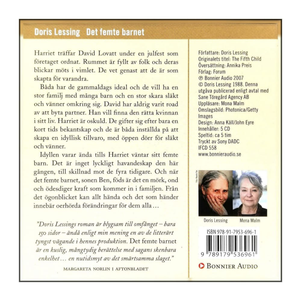 Doris Lessing: Det Femte Barnet
