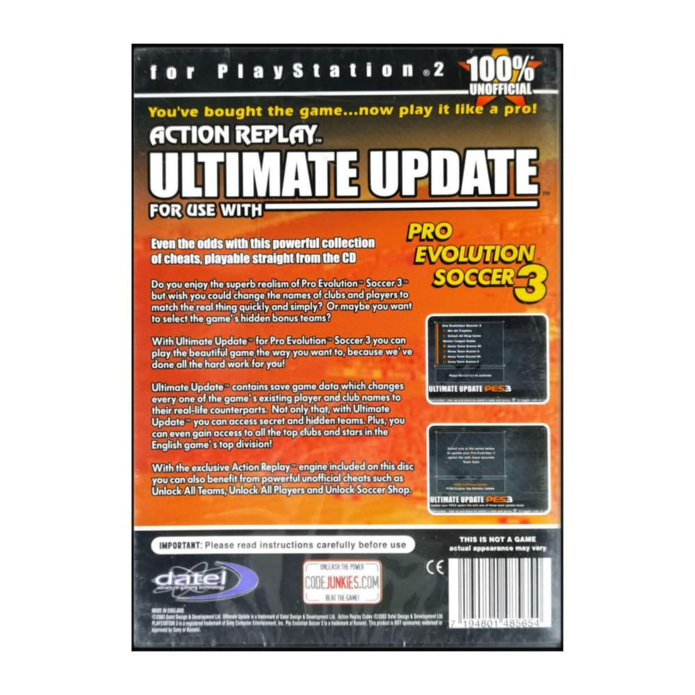 Pro Evolution Soccer 3 Action Replay Ultimate Update