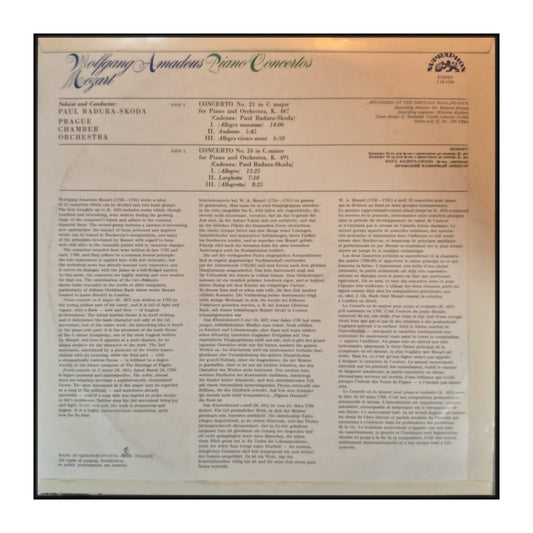 Wolfgang Amadeus Mozart: Piano Concertos No. 21 & No. 24