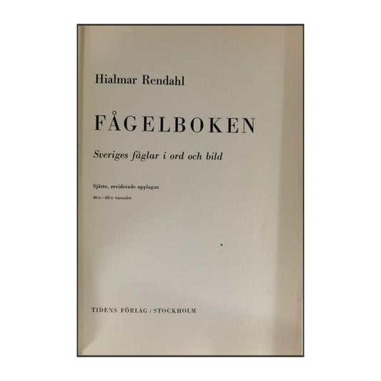 Hialmar Rendahl: Fågelboken