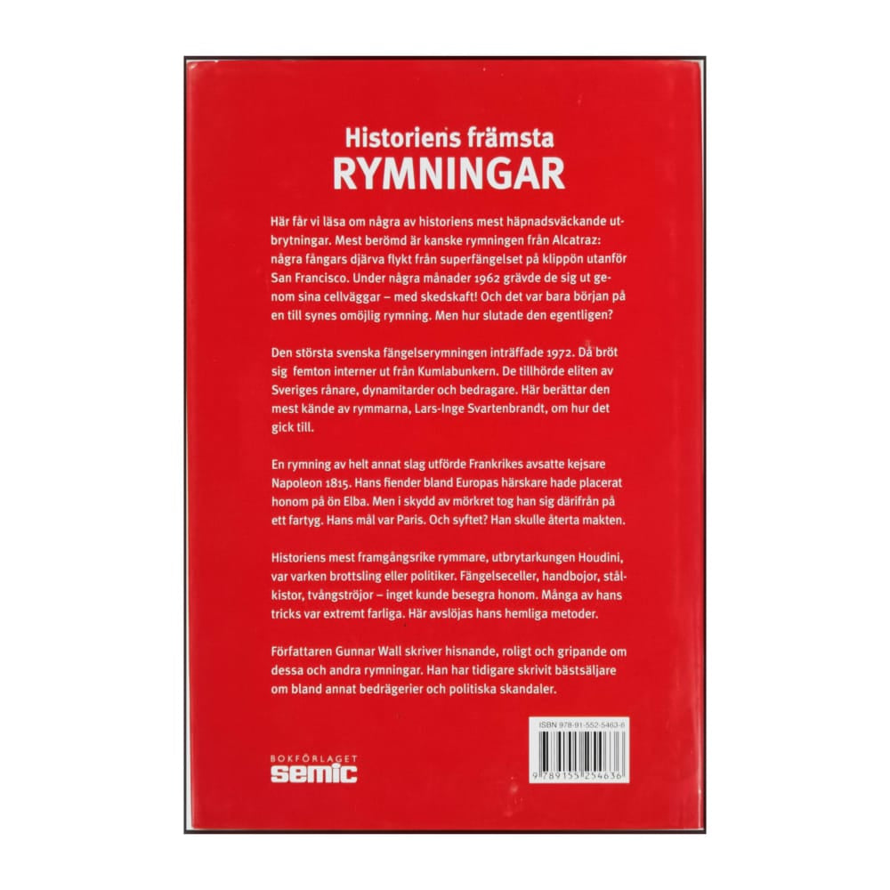 Gunnar Wall: Historiens Främsta Rymningar