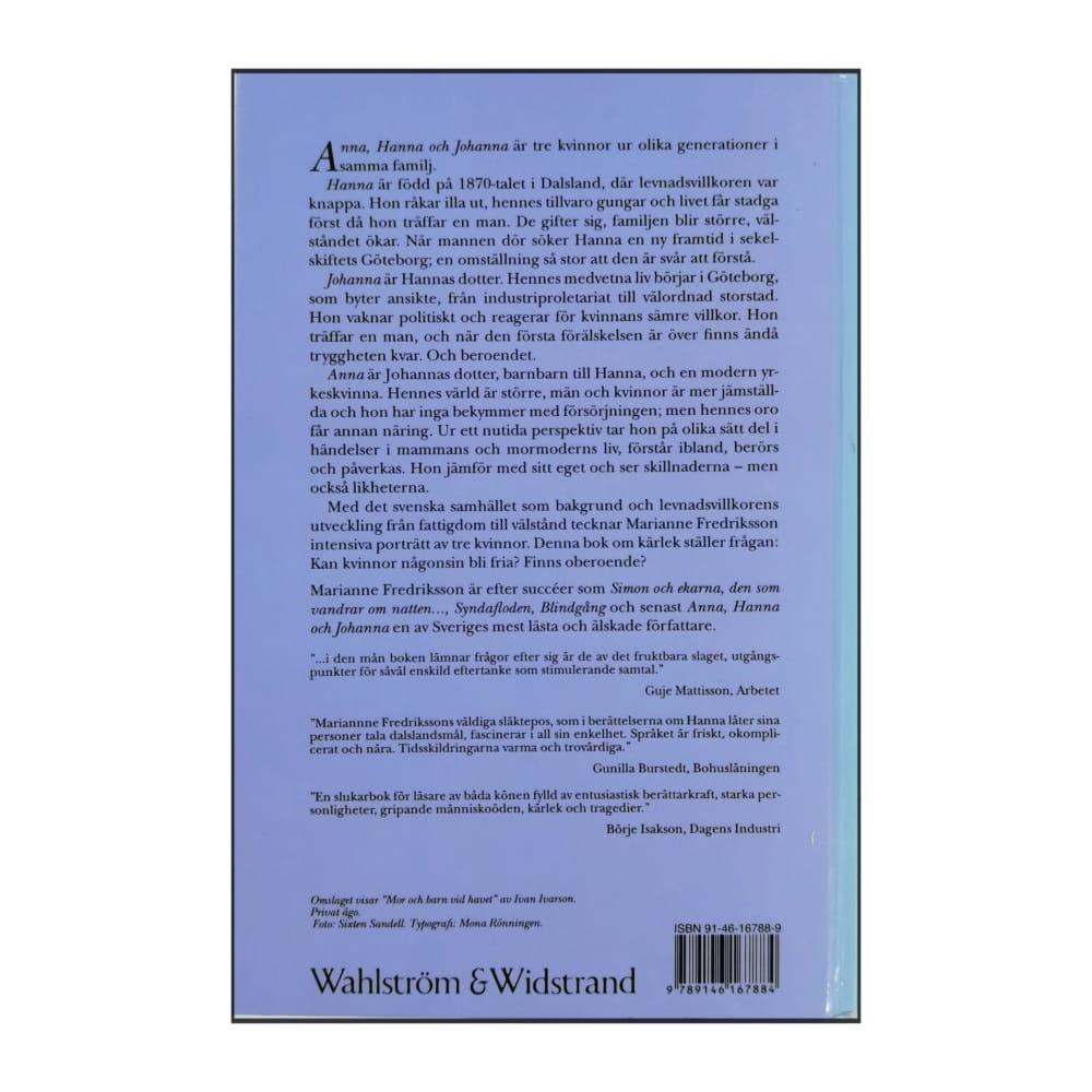 Marianne Fredriksson: Anna Hanna Och Johanna