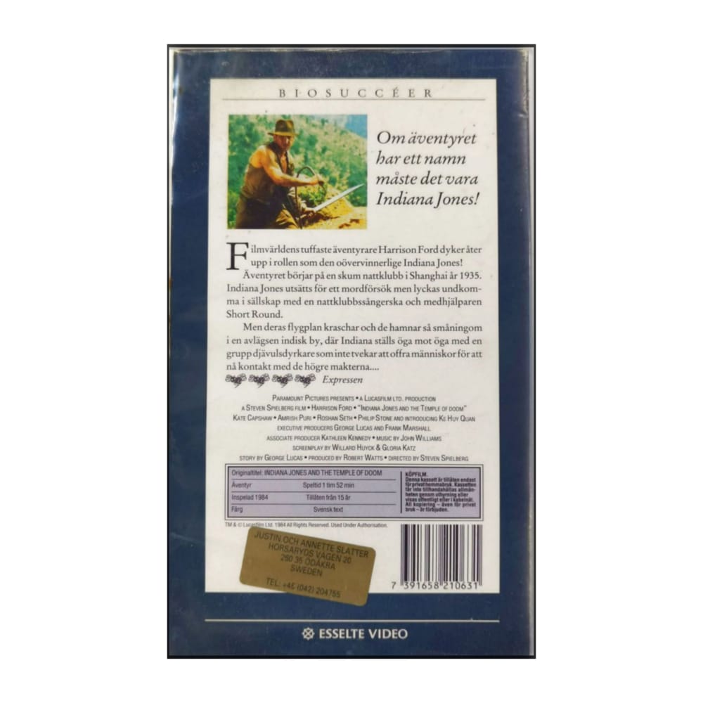 Indiana Jones Och De Fördömdas Tempel