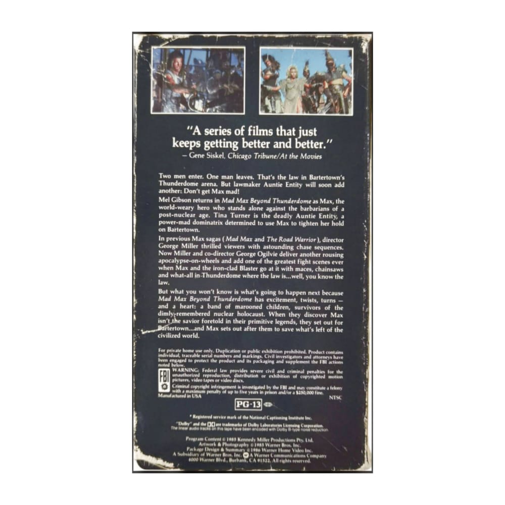 Mad Max (1985) Beyond Thunderdome