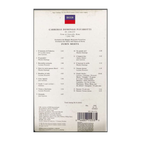 The Three Tenors: Carreras Domingo Pavarotti In Concert