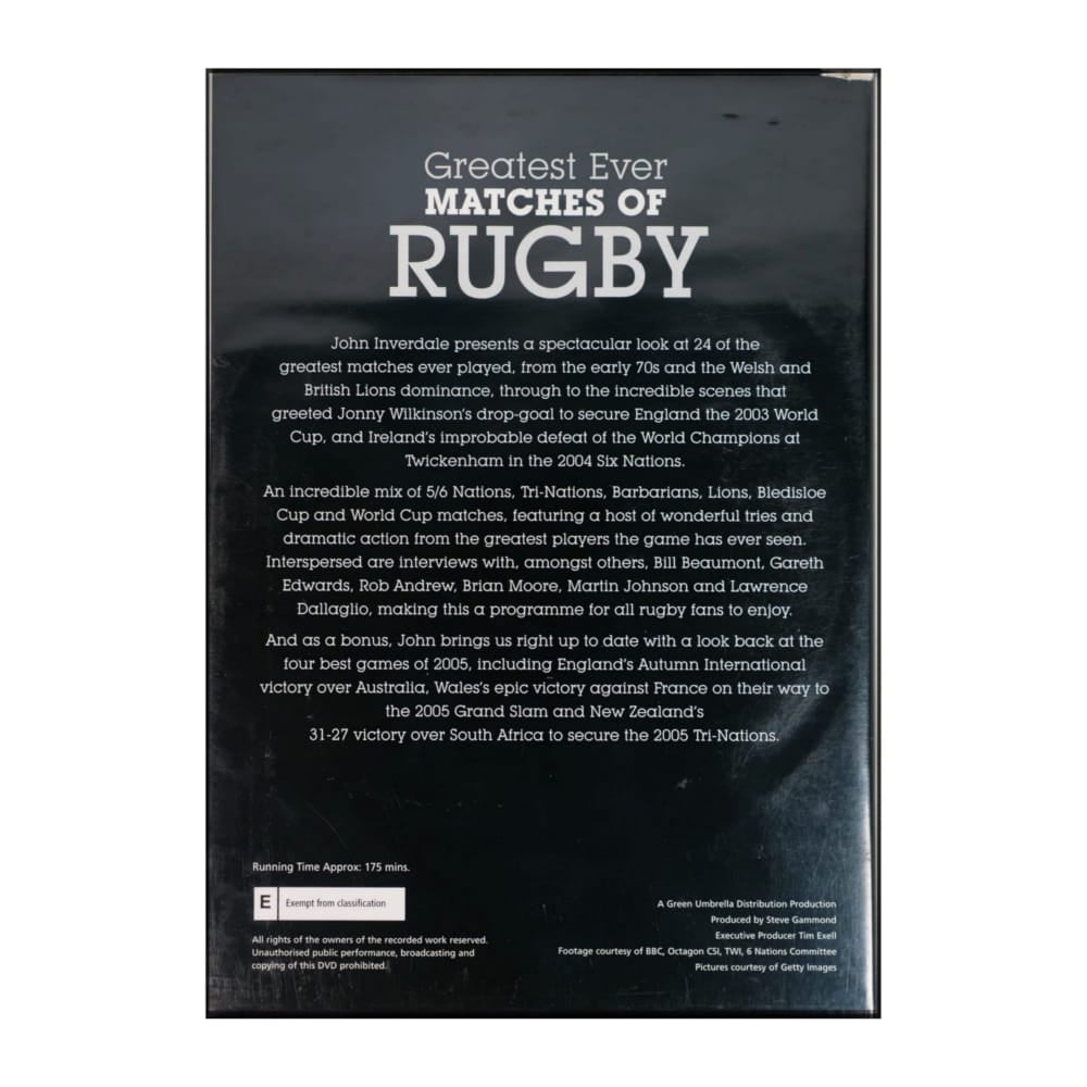 Greatest Ever Matches Of Rugby
