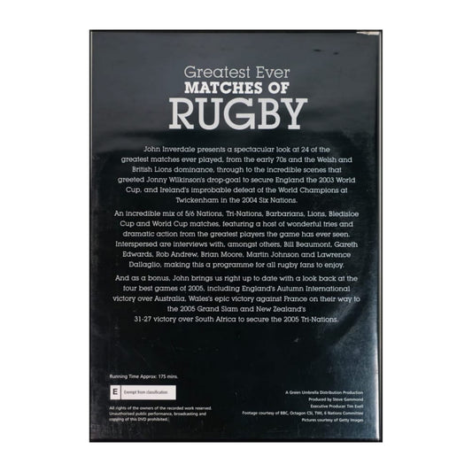 Greatest Ever Matches Of Rugby
