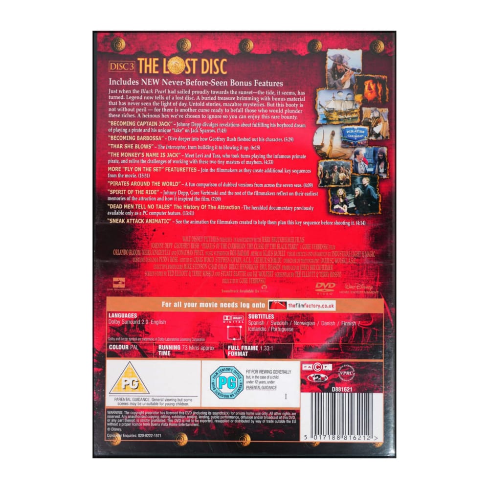 Pirates Of The Caribbean: The Curse Of The Black Pearl - The Lost Disc--