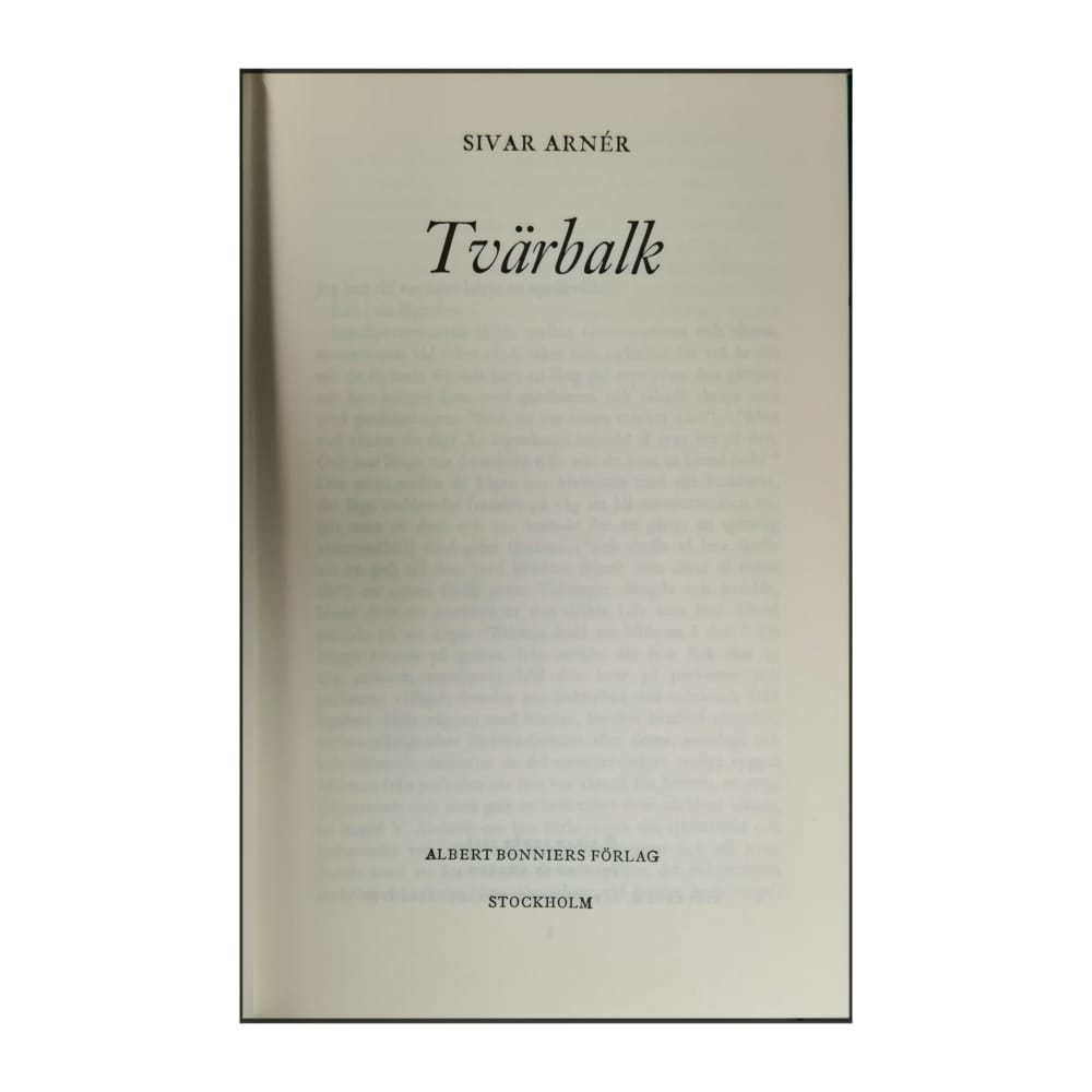 Sivar Arnér: Tvärbalk