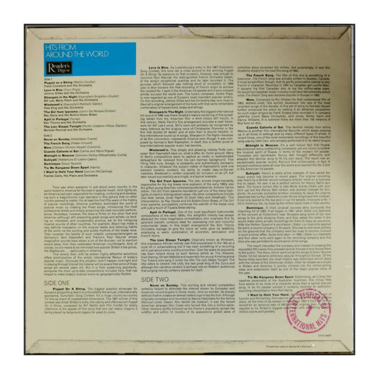 Reader'S Digest: Festival Of International Hits: Hits From Around The World 1