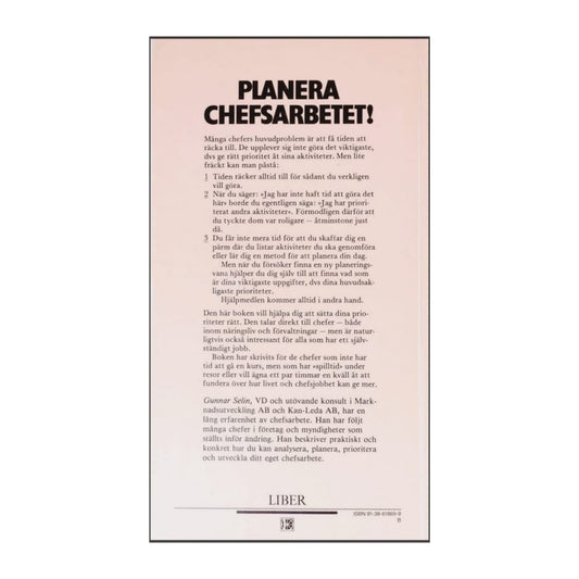 Gunnar Selin: Planera Chefsarbetet