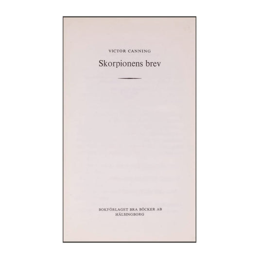 Victor Canning: Skorpionens Brev