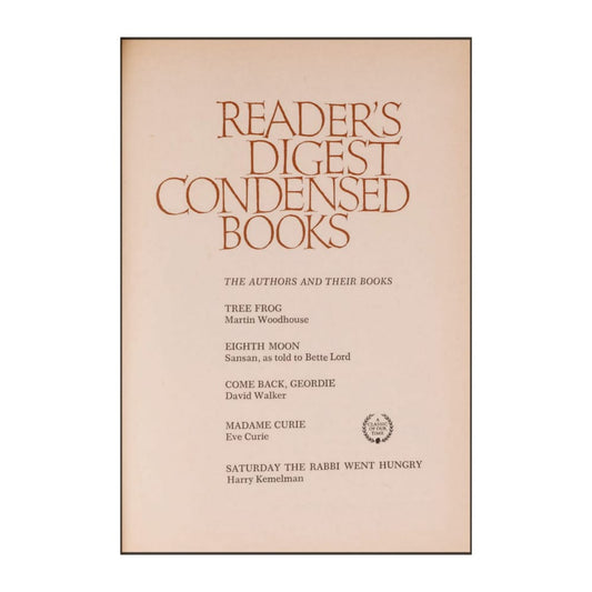 Reader'S Digest Condensed Books