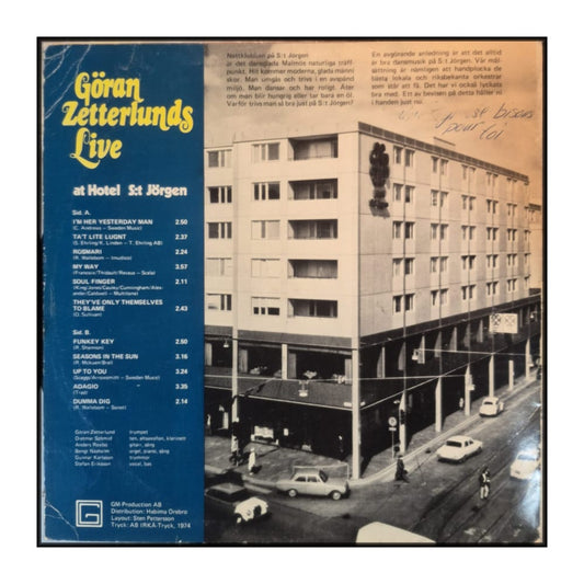 Göran Zetterlunds: Live At Hotel S:T Jörgen