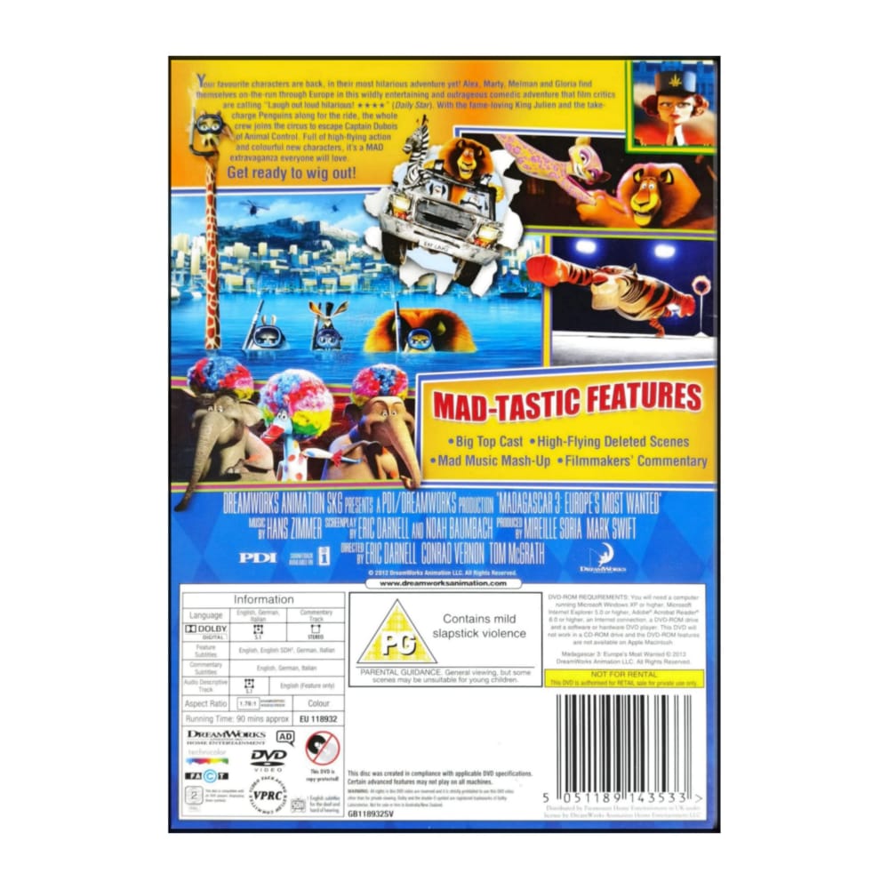 Madagascar 3 Europe'S Most Wanted