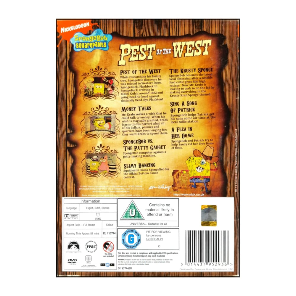 Spongebob Squarepants: Spongebob'S Pest Of The West