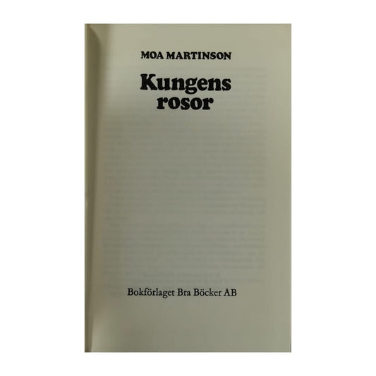 Moa Martinson: Kungens Rosor