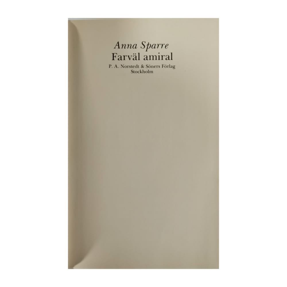 Anna Sparre: Farväl Amiral