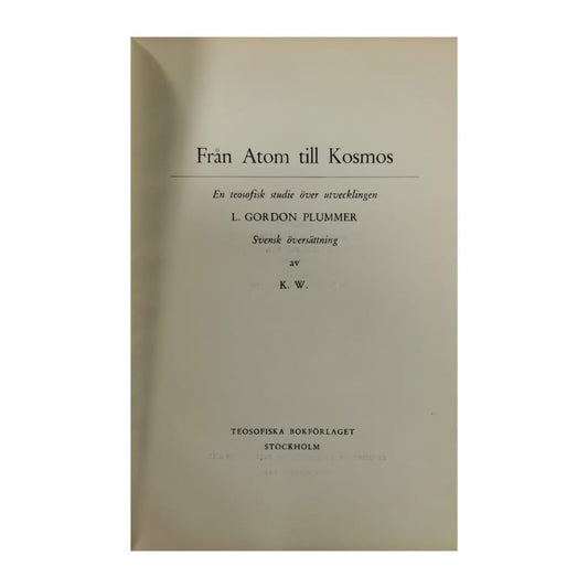 L. Gordon Plummer: Från Atom Till Kosmos