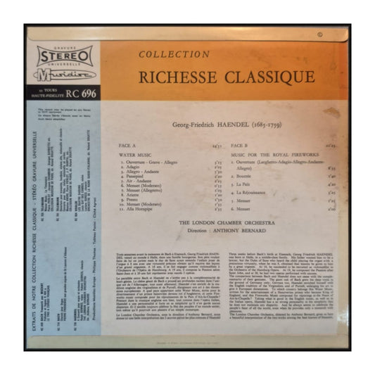 Georg-Friedrich Haendel: Water Music / Music For The Royal Fireworks