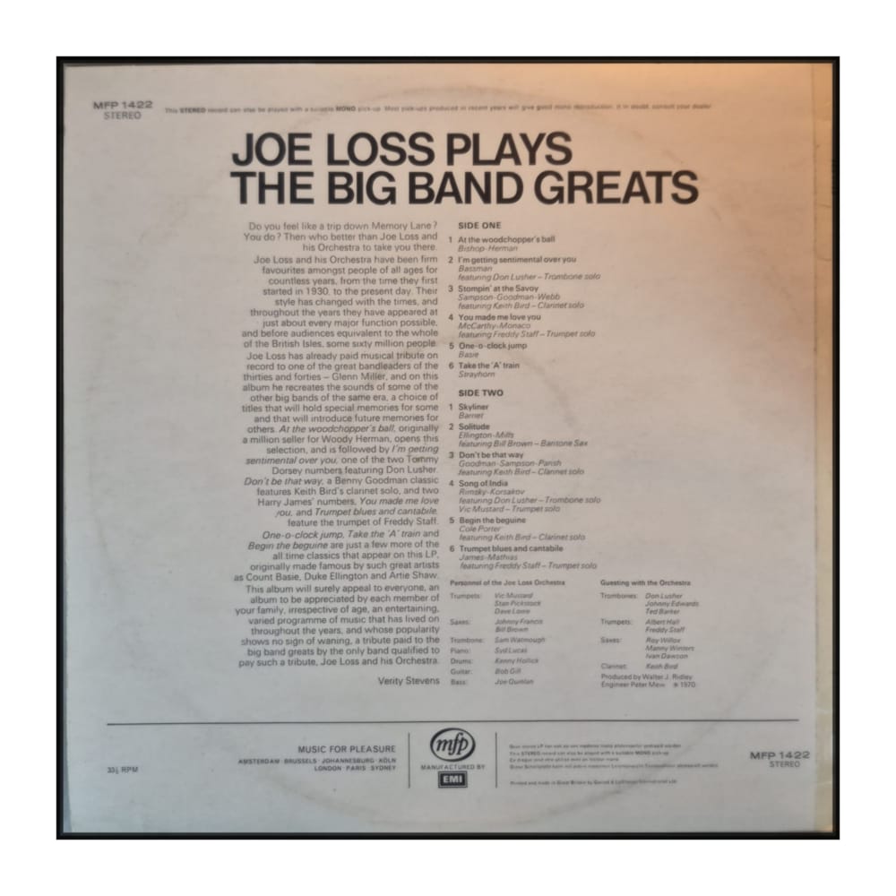 Joe Loss: Plays The Big Band Greats