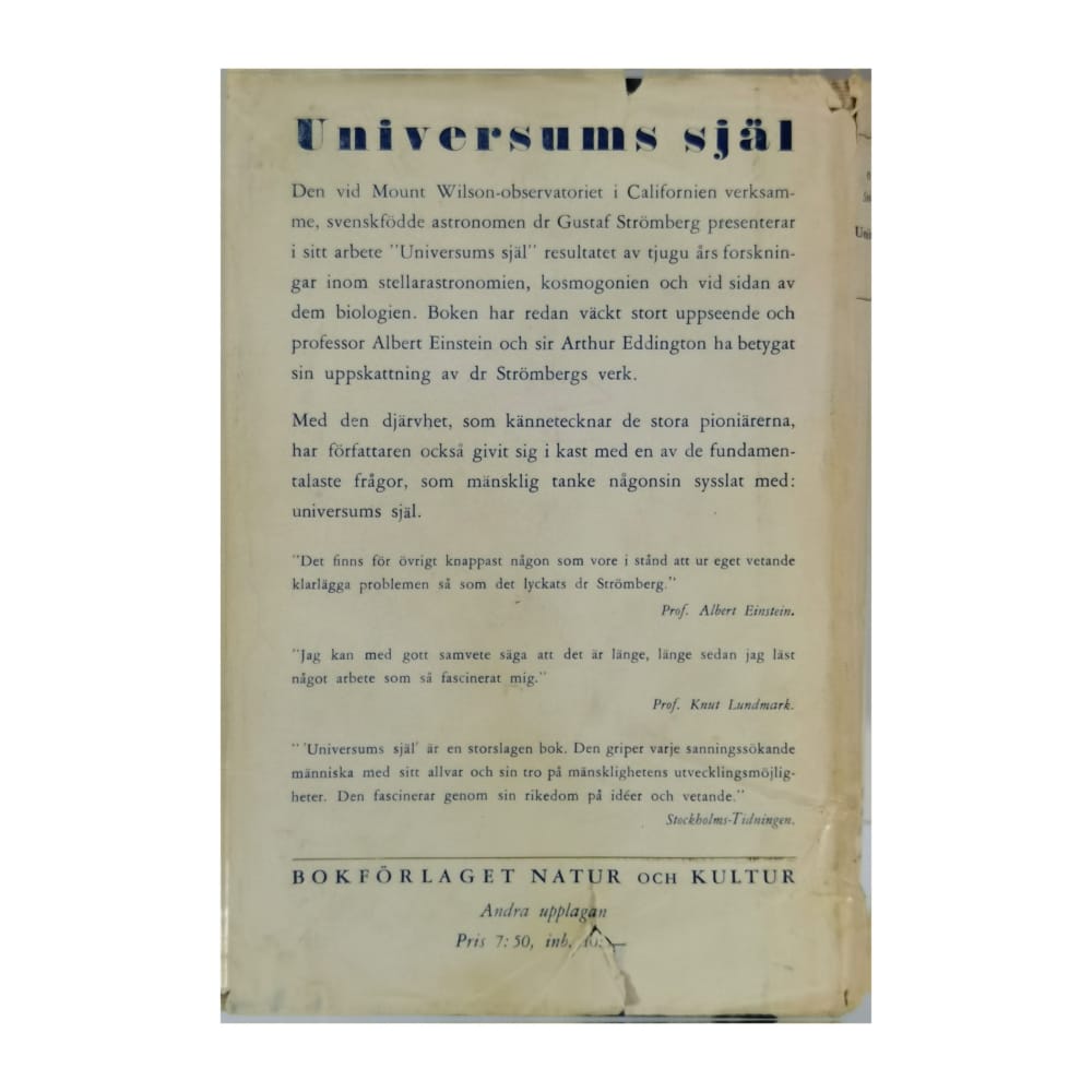 Gustaf Strömberg: Universums Själ