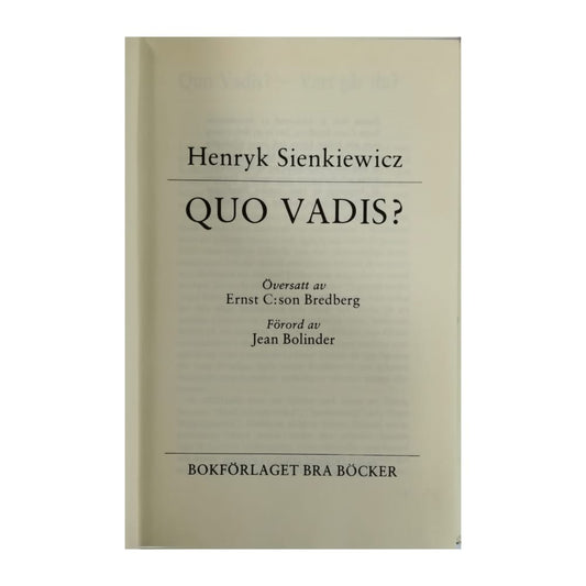 Henryk Sienkiewicz: Quo Vadis