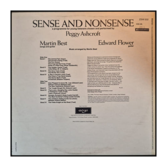 Peggy Ashcroft And Martin Best: Sense And Nonsense