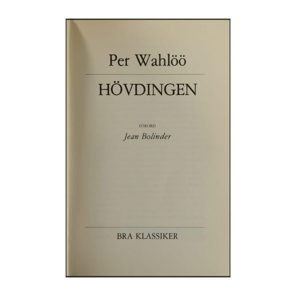 Per Wahlöö: Hövdingen