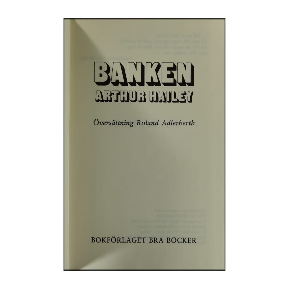 Arthur Hailey: Banken