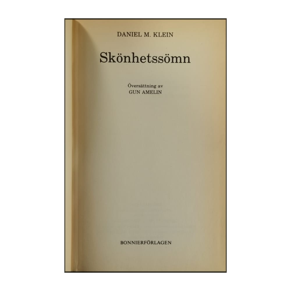 Daniel M. Klein: Skönhetssömn