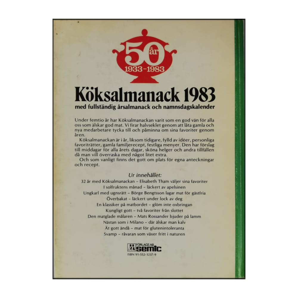 Köksalmanack 1933-1983