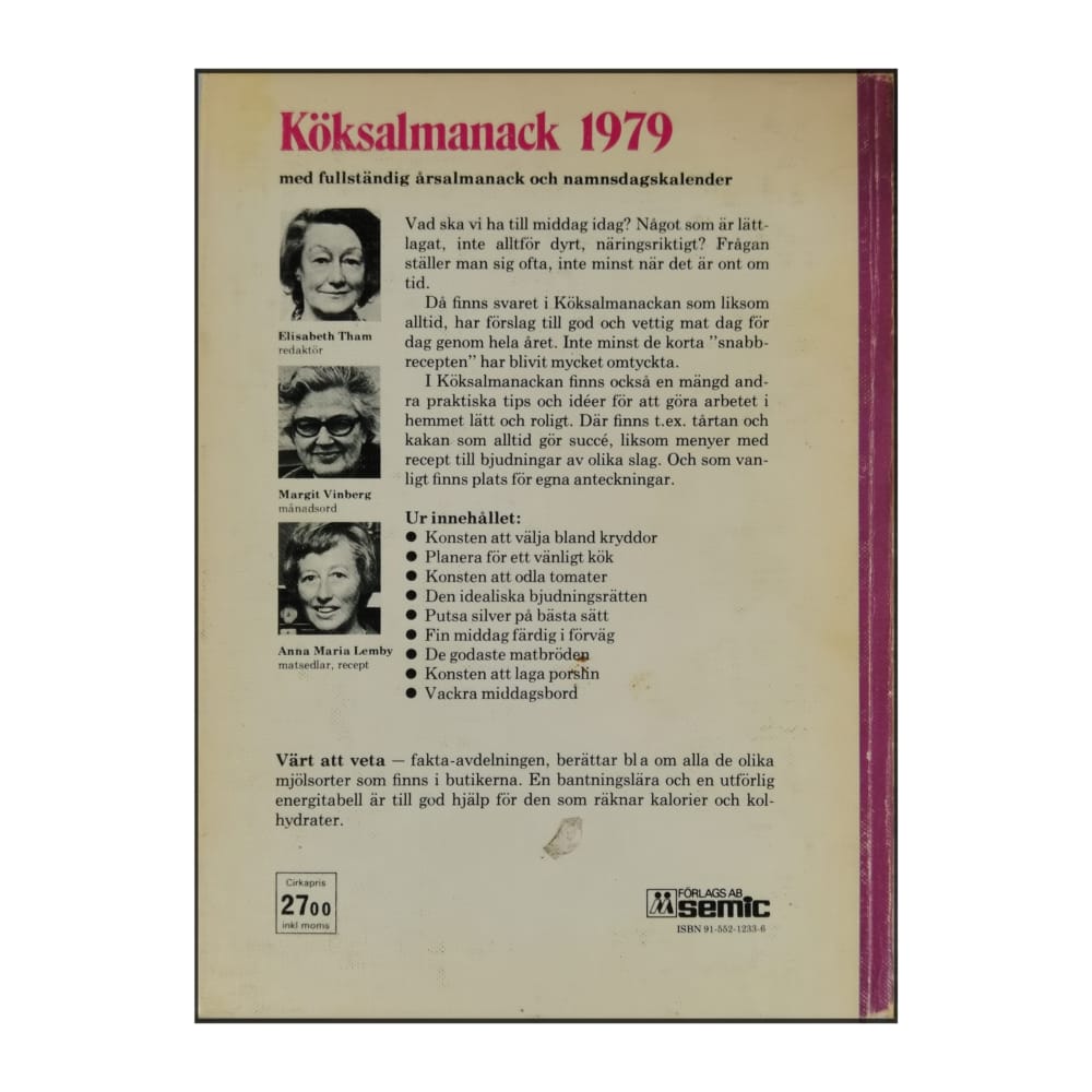 Köksalmanack 1979