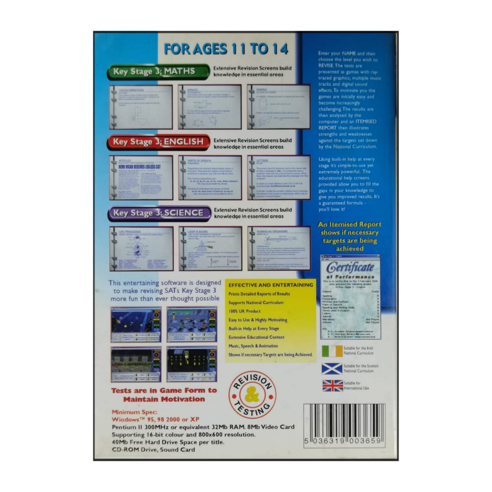 Key Stage 3: English, Science, Maths