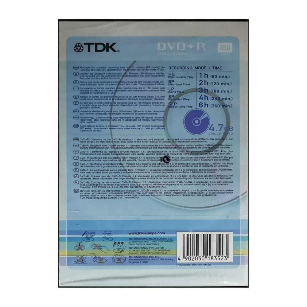 Dvd+R (4.7Gb) Tdk