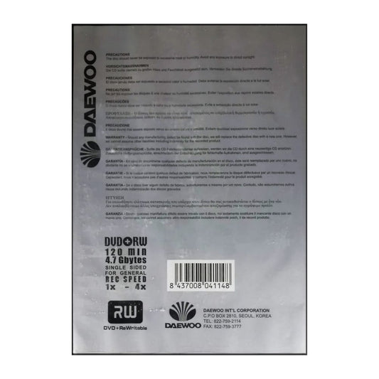 Dvd+Rw (4.7Gb) Daewoo