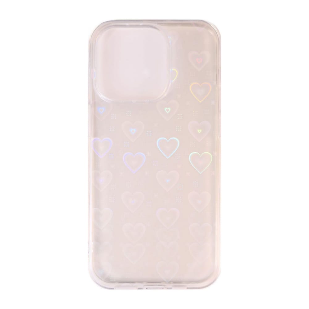 Hearts Holographic (White Transparent)