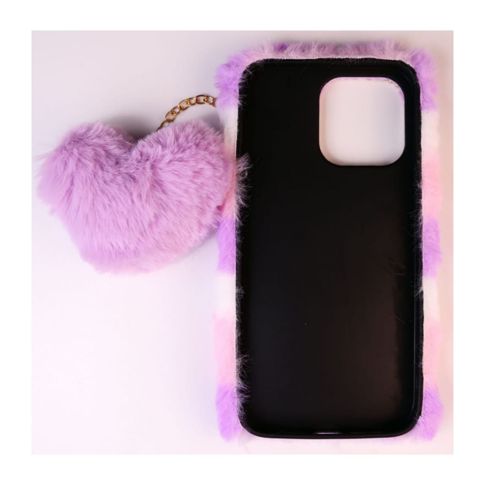 Heart Furry Pendant (Purple)