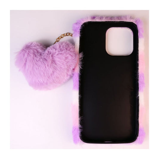 Heart Furry Pendant (Purple)