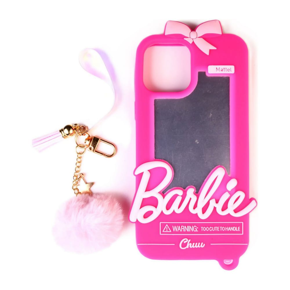Barbie Mirror & Furball Pendant (Pink)