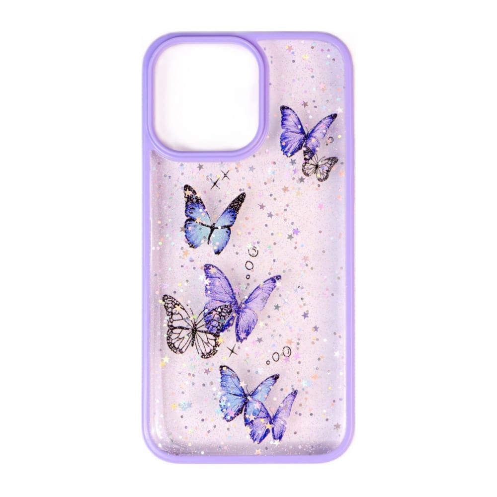 Glitter Butterflies Case (Purple)