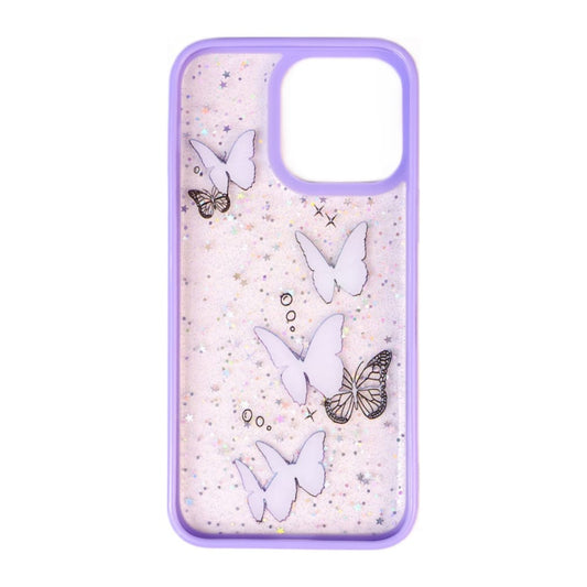 Glitter Butterflies Case (Purple)