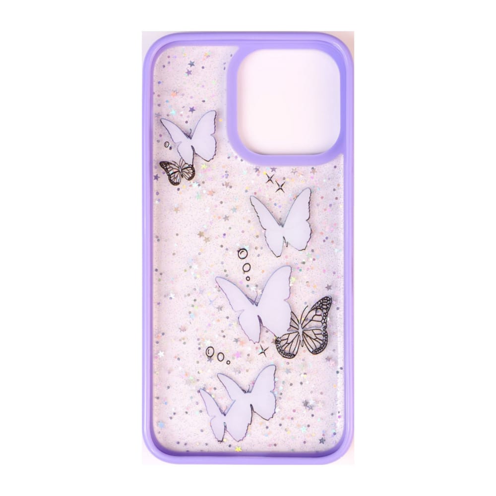 Glitter Butterflies Case (Purple)