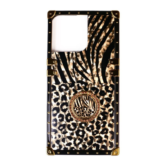 Square Leopard + Kickstand Case (Gold)