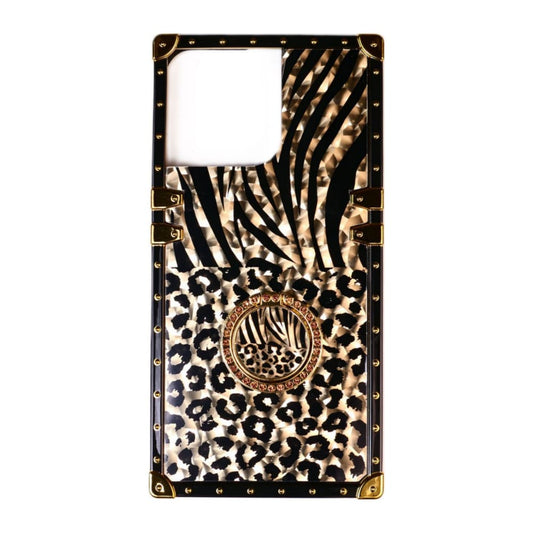 Square Leopard + Kickstand Case (Gold)