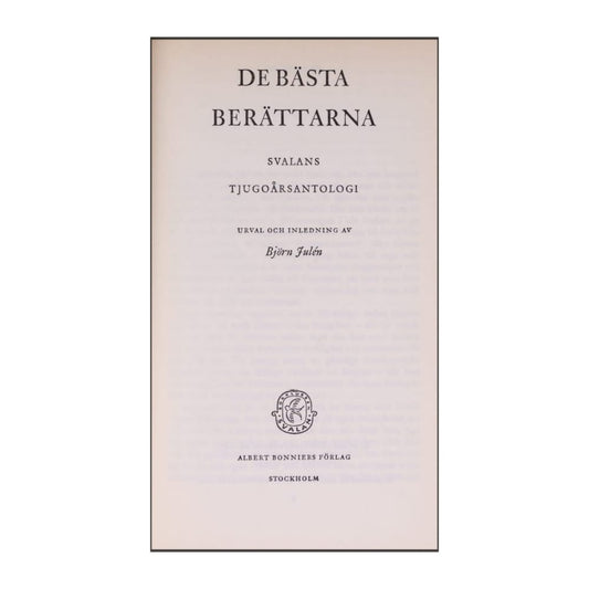 Björn Falin: De Bästa Berättarna