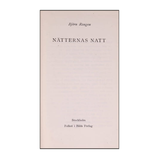 Bjørn Rongen: Nätternas Natt